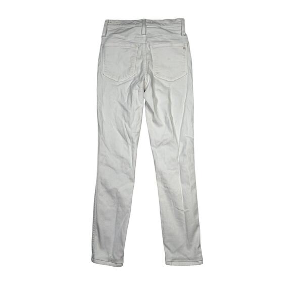 Madewell 10" High Rise Skinny Crop Jeans Stretch Button Fly Pure White Womens 25 - Picture 3 of 10
